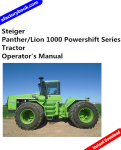 Steiger Panther/Lion 1000 Powershift Series Tractor Operator’s Manual ...